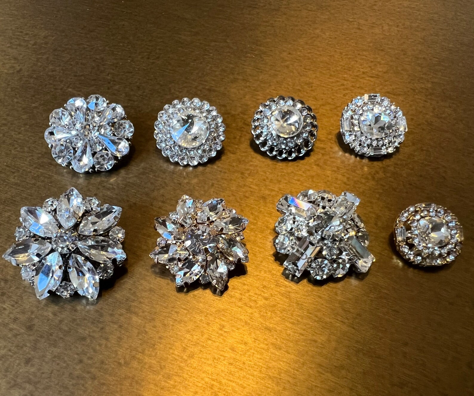 Buttons Jewel & Diamanté Rhinestone Shank Buttons Silver Etsy UK