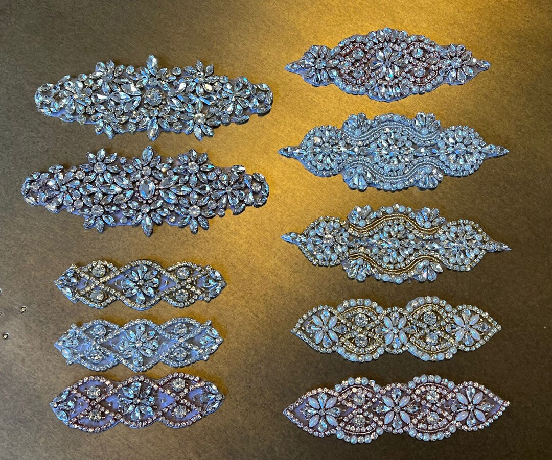 Rhinestone Trims, Heat Seal Jewel Trim, Bridal, Clothing, Silver, Gold ...