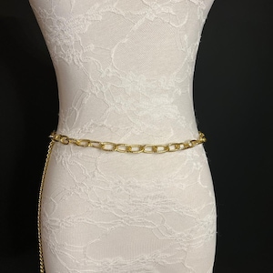 X-long Chain Belt, Gold Chain Belt, Fashion Belt, Fashion Accessory, Teen Sizes, Plus Sizes, 18”-60”, Swimwear, Elegant belt