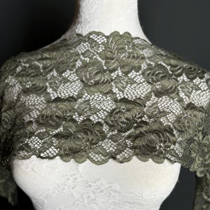 Dentelle, dentelle extensible, 8 po. de large, noir, ivoire, dentelle à la mode, 21 cm de largeur, dentelle florale