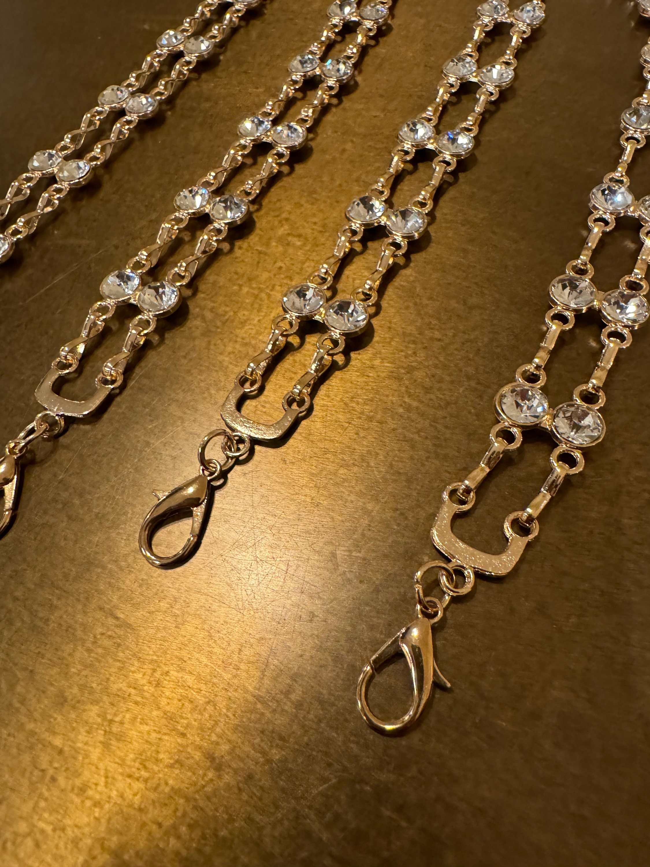 Jewel Diamanté Metal Chain Straps, Quality Chain Straps, Shoulder ...