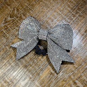Rhinestone Bow Hairband, Black, Jewel Headband, Diamanté Hairband, Gift, Hairband with Diamanté, Bow Hairband