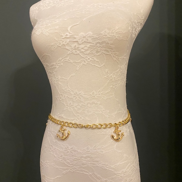 Gold Chain Belt Etsy