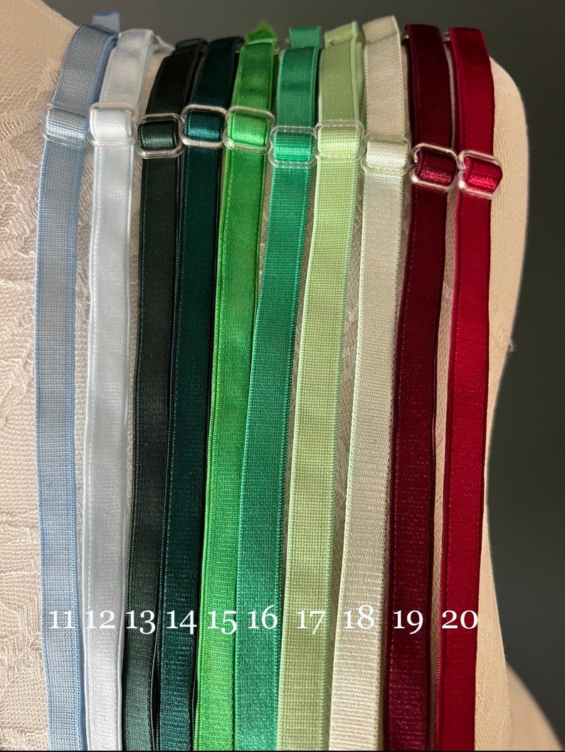 Adjustable Sewing Bra Straps, Lingerie, Swimwear Straps, 46 Colors image 3
