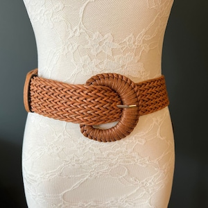 X-Long Plaited Belt in Warm Tan Colour, Sizes 3 Sizes, 2” Wide Tan Belt, Hand-made, 3 Sizes, High Quality Belt, Maternity Sizes, Belt