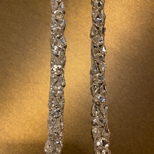 Losse Strass Diamante Ketting, Trim, Bruiloft, Jurken, Riem Bruids Kraal Appliqués, Zilver, Goud, Rose Goud, Heat Seal, 1.5cm Brede Juwelen