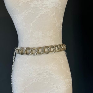 X-long Chunky Chain Belt, Heavy Chain Belt, Silver, Gold, Fashion Belt, UK Sizes 2-34