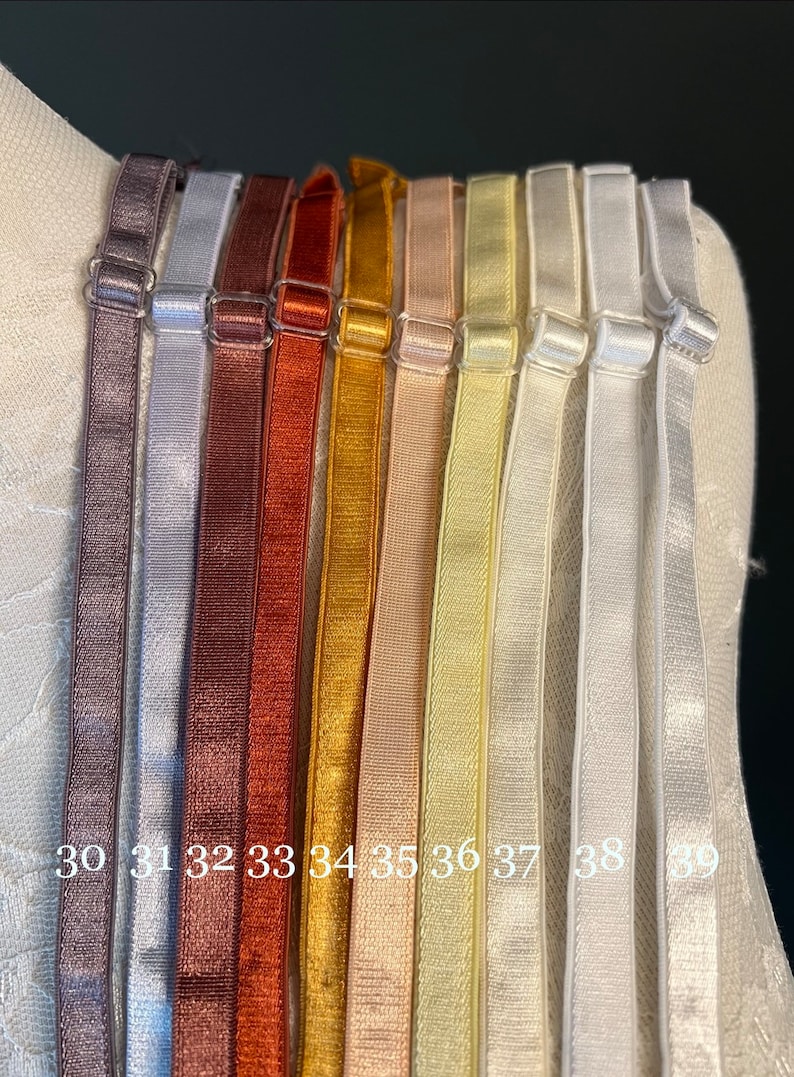 Adjustable Sewing Bra Straps, Lingerie, Swimwear Straps, 46 Colors image 5