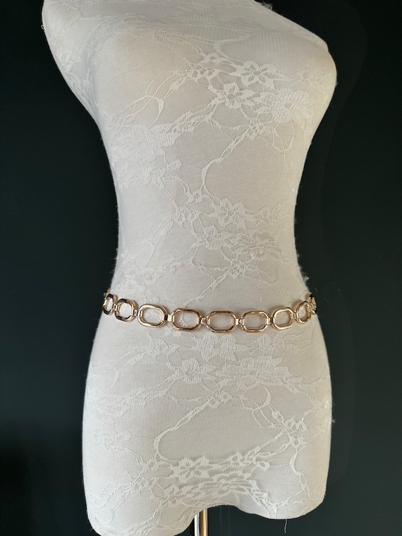 X-long Belt, Metal Ring Chain Belt, Silver, Gold, Statment