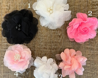 Corsage, bloemen, pin op bloemen, organza corsage, chiffon corsage, 4 ontwerpen, mode pin op corsage, corsage bloemen