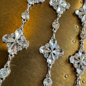 3 cm di larghezza, catena di strass, strass, cristalli argentati, moda, catena di strass, strass, sposa, matrimoni, biglietti, cinture, cinghie