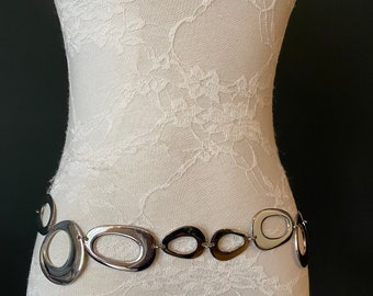 X-long Ring Belt, Metal Ring Belt, Teen Sizes, Size 18”-60”, Fan Design, Fan Collection, Gold, Silver Metal belt, Fashion Accessory