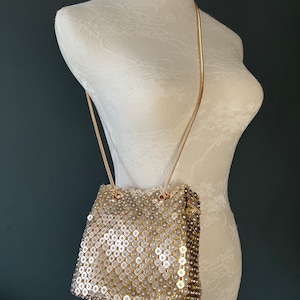 Strass Kettengeflecht Gold Handtasche, Qualität Handtasche, Kettenhemd, Diamanté, modische Tasche