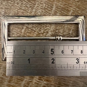 Boucle en métal de 90 mm avec griffe, boucle de ceinture, boucle argentée 9 cm x 5 cm image 5