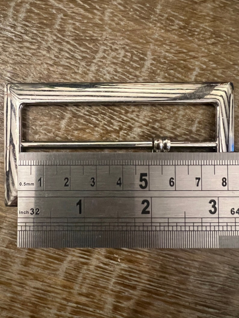 Boucle en métal de 90 mm avec griffe, boucle de ceinture, boucle argentée 9 cm x 5 cm image 5