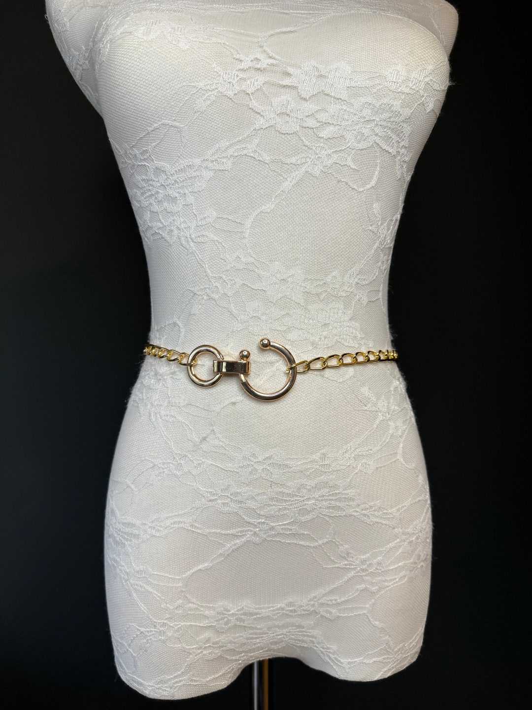 X-long Gold Metal Buckle Chain Belt, High Quality, Swimwear  display picture 3