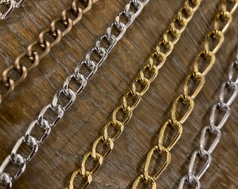 1 metre, Metal Chain, Light Weight Chain, Aluminium Chain, Gold, Silver, Strong chain