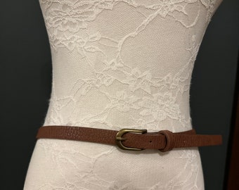 Vtg 1995 Brighton Brown Round Braided Leather Belt With  display picture 1