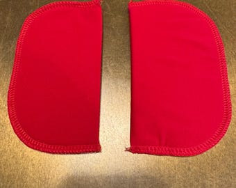 1 pair, Red Covered Shoulder Pads, 1cm Thickness, Red, Blazer, Coat, Dresses, Tailors, High Quality, UK Made