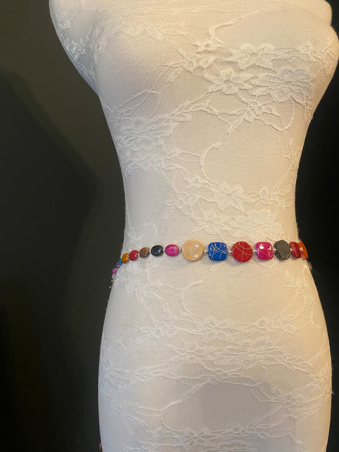 Marble Belted Short White main image 1