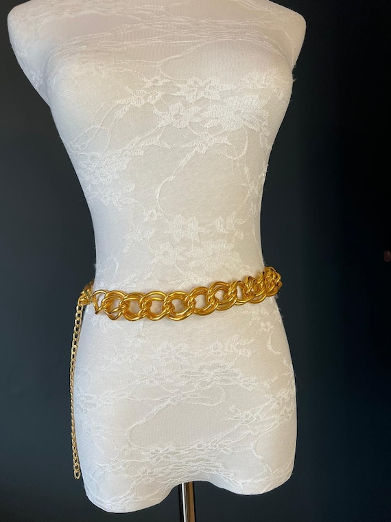 Chunky gold belt best sale