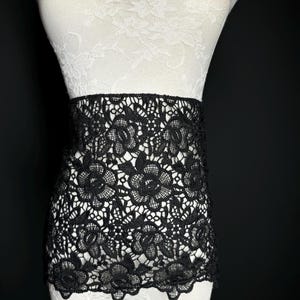 Pizzo, pizzo largo 10", pizzo colorato, largo 25 cm, alta qualità, denso, abiti, top, pizzo