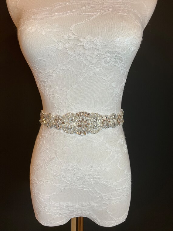 Wedding Belt, Bridal Belt, Sash Belt, Crystal Rhinestone  display picture 1