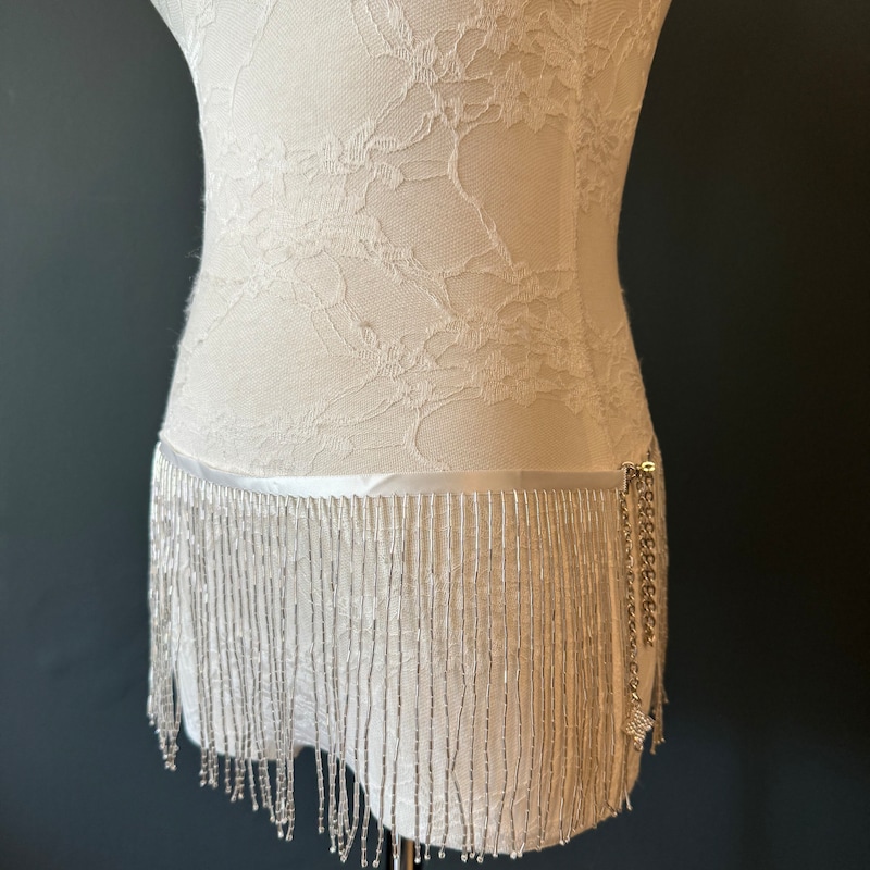 bcbg fringe belt