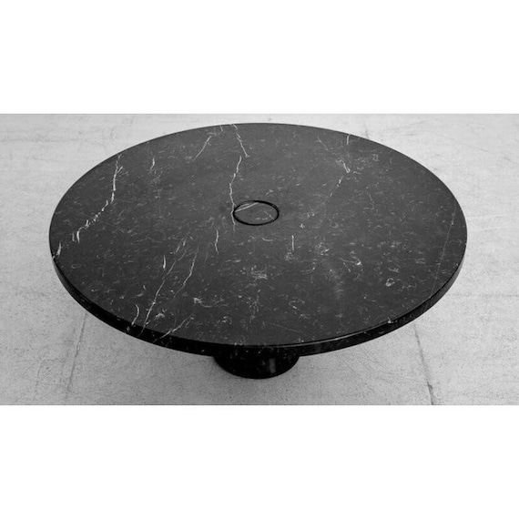 Table à manger extensible VISCONTI finition marbre noir 137-185/79