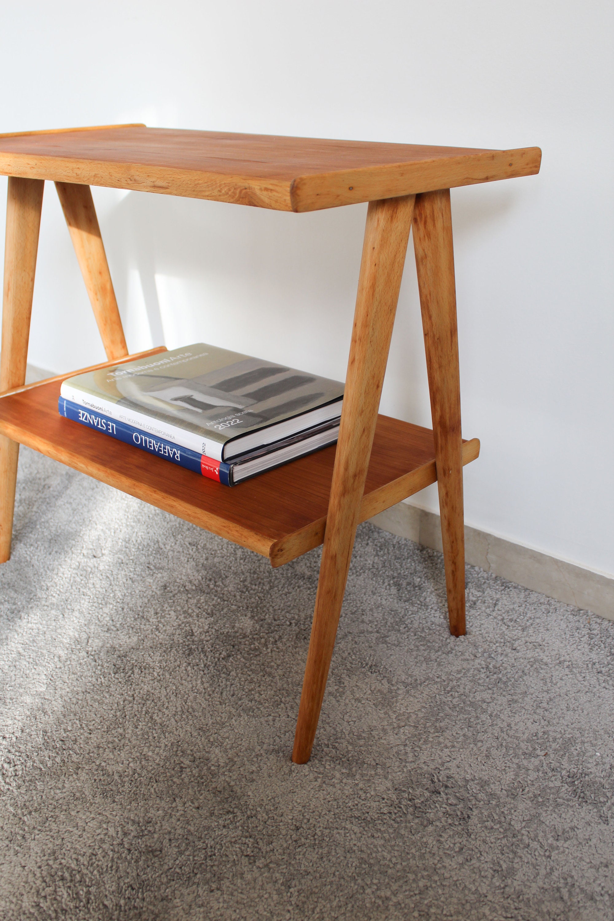 Beech Wood Coffee Table, Restored, Italy 50s Etsy