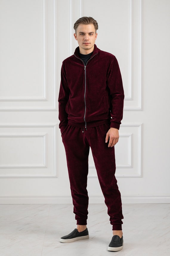 Velour Tracksuit, Velour Men Leisure Set, Streetwear, Two Piece Velour Set,  -  Canada