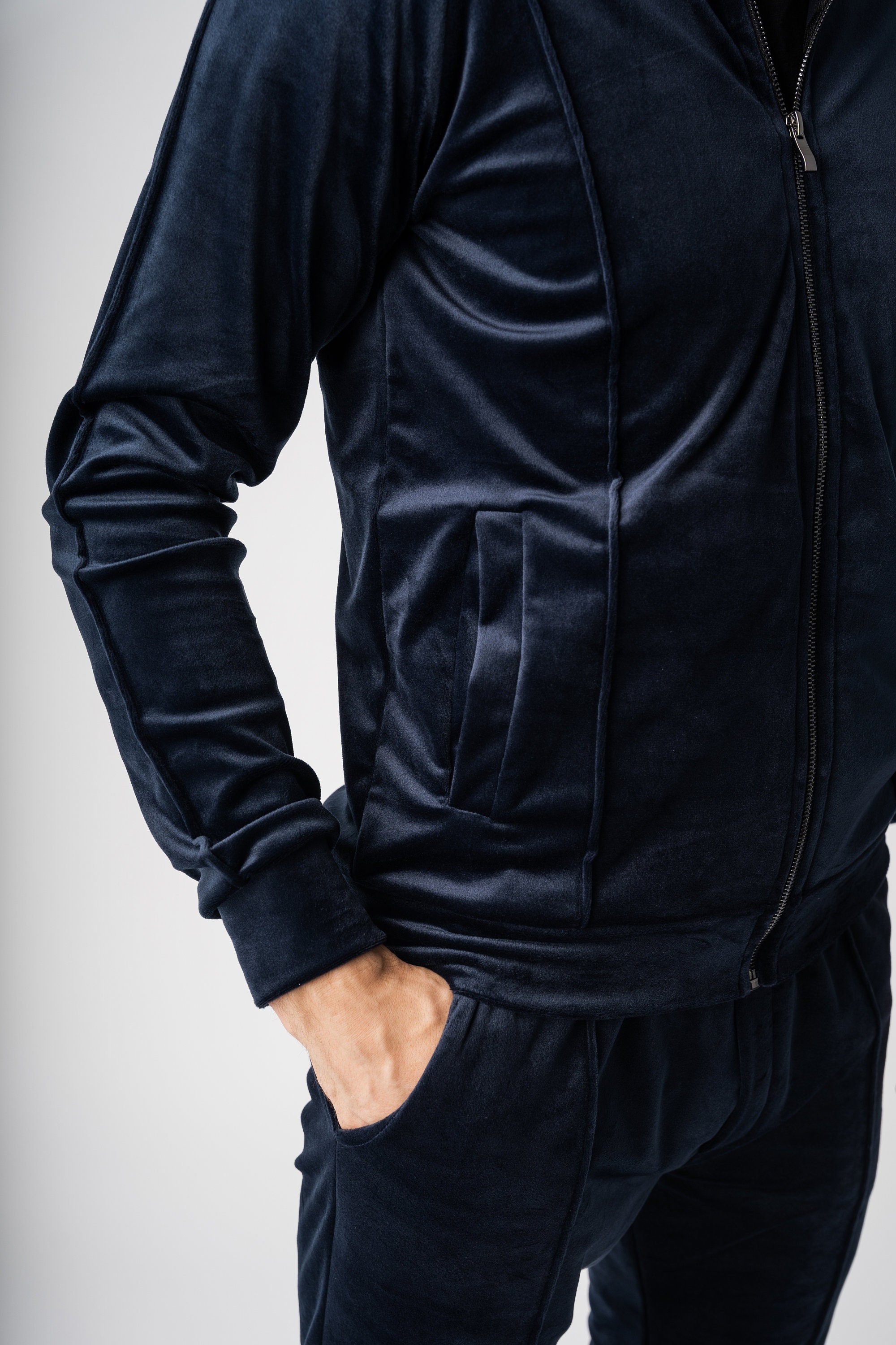 Velour Tracksuit Velour Men Leisure Set Streetwear Two 