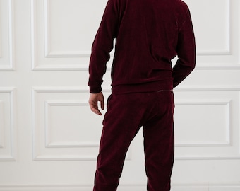 DILETTANTISME ■ Tribal Velvet Training Set up Velour Tracksuit, Velour Men Leisure Set, Streetwear, Velvet