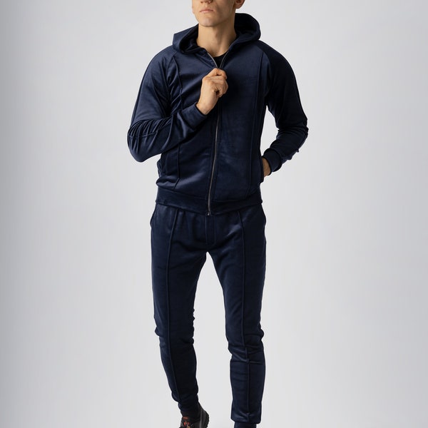 Velour Tracksuit Mens Etsy