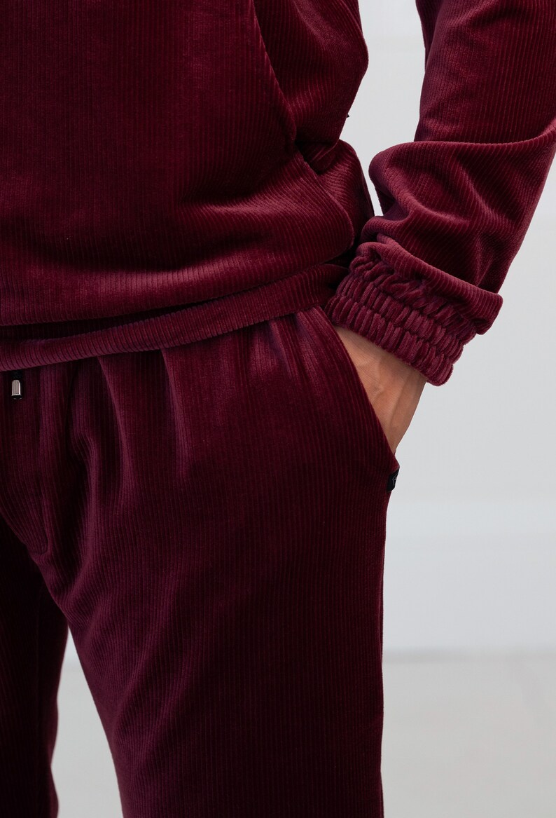 Velour Tracksuit, Velour Men Leisure Set, Streetwear, Two Piece Velour