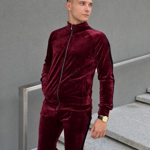 Velour Tracksuit, Velour Men Leisure set, Streetwear, Two Piece Velour Set, zdjęcie 4