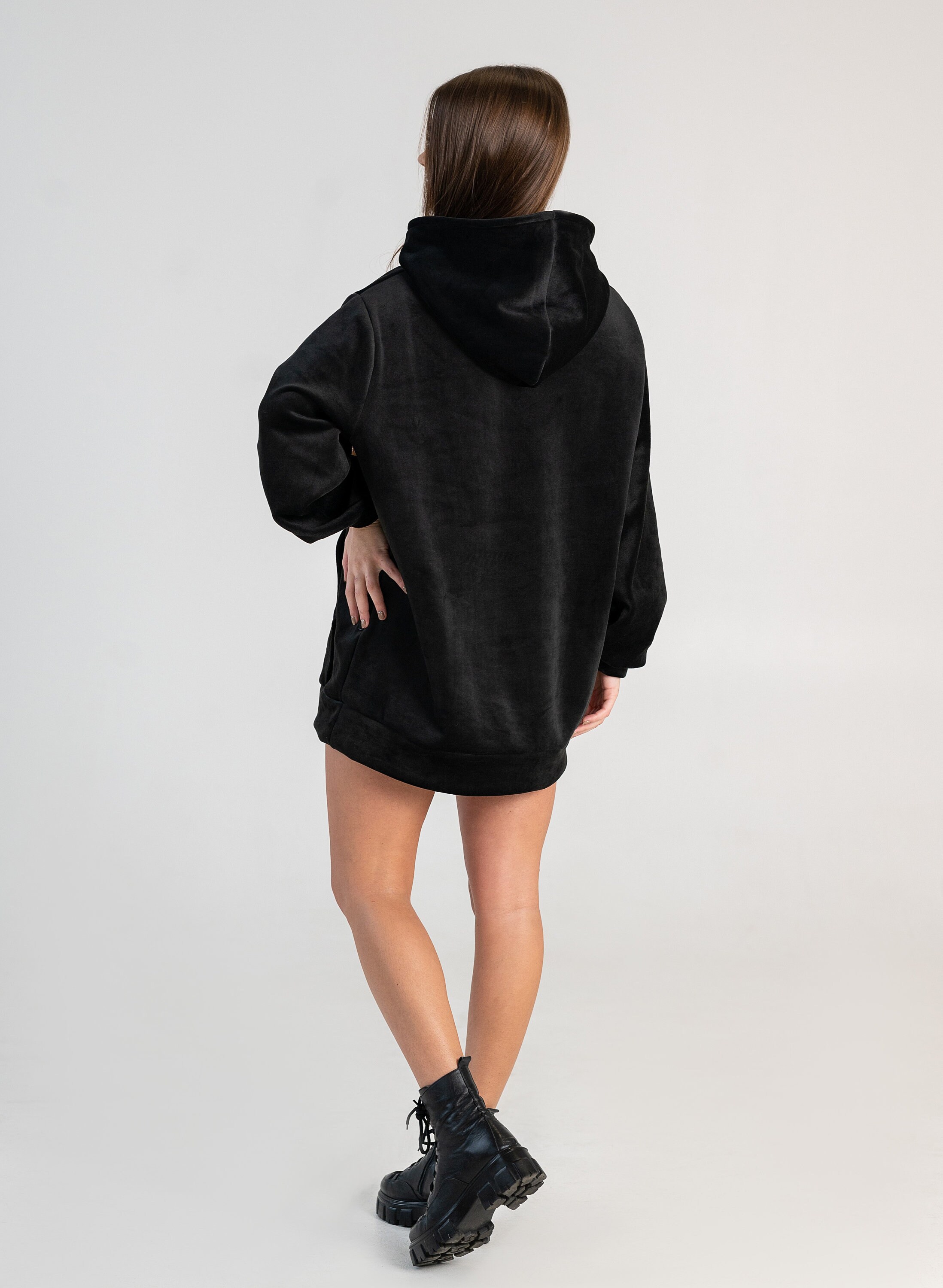 Women Hoodie Velvet Oversized streetwear Velour Etsy UK