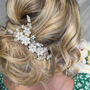 Accessoires pour cheveux de mariée, barrette à cheveux de mariage, peigne à cheveux de mariée, cadeau de demoiselle d'honneur, barrette à cheveux, épingle à cheveux, barrette à cheveux, liane de cheveux, morceau de cheveux de mariée