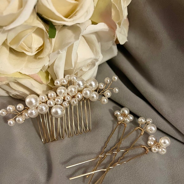 Bridal hair accessories, wedding hair clip, bridal hair comb, bridesmaid gift, Hair slide, hair pin, Hair clip, hair vine, bride hair piece