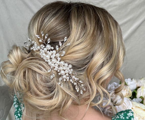 Bridal hair accessories, wedding hair clip, bridal hair comb, bridesmaid  gift, Hair slide, hair pin, Hair clip, hair vine, bride hair piece