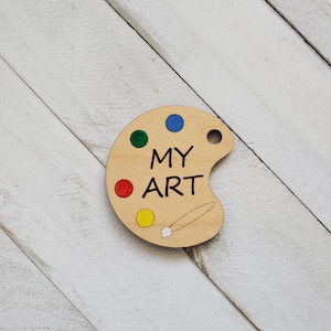 My Art Artist Palette Magnet, Child Art Magnet, Artist Palette Kitchen Magnet, Bulletin Board Magnet for Kids Room, Gift for Child