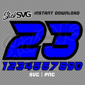 Racenummers voor MX Dirtbike Raceauto Go Kart BMX Bootbundel | SVG-bestand knippen | Cricut silhouet direct downloaden | Vectorbestanden Geen lettertype