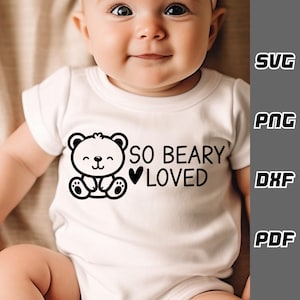 Dus beary hield van SVG - png - dxf - pdf - Cricut Cut File - teddybeer svg - Digitale Download - SVG-bestanden - Pasgeboren svg - schattige baby