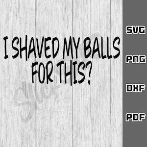 Heb ik mijn ballen hiervoor geschoren? SVG - png - dxf - pdf - Cricut Cut-bestand - SVG-bestand - Funny guys svg - Dirty svg - volwassen svg - digitale download