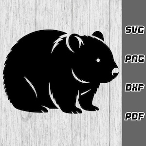 Wombat SVG - png - dxf - pdf - Cricut Cut Datei - Wombat shirt svg - Schnittdatei - Australisches Tier svg - Digital Download - SVG - Dateien