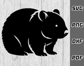 Wombat SVG - png - dxf - pdf - Archivo de corte Cricut - Camisa de wombat SVG - Archivo de corte - Animal australiano SVG - Descarga digital - Archivos SVG