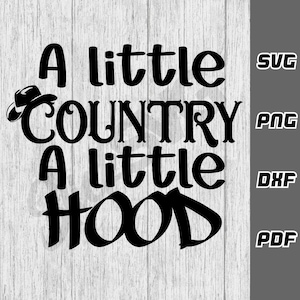 Um pequeno país, um pequeno bairro SVG - png - pdf - Arquivo Cricut Cut - Download digital - Western svg - Garota country svg - Citação sulista svg