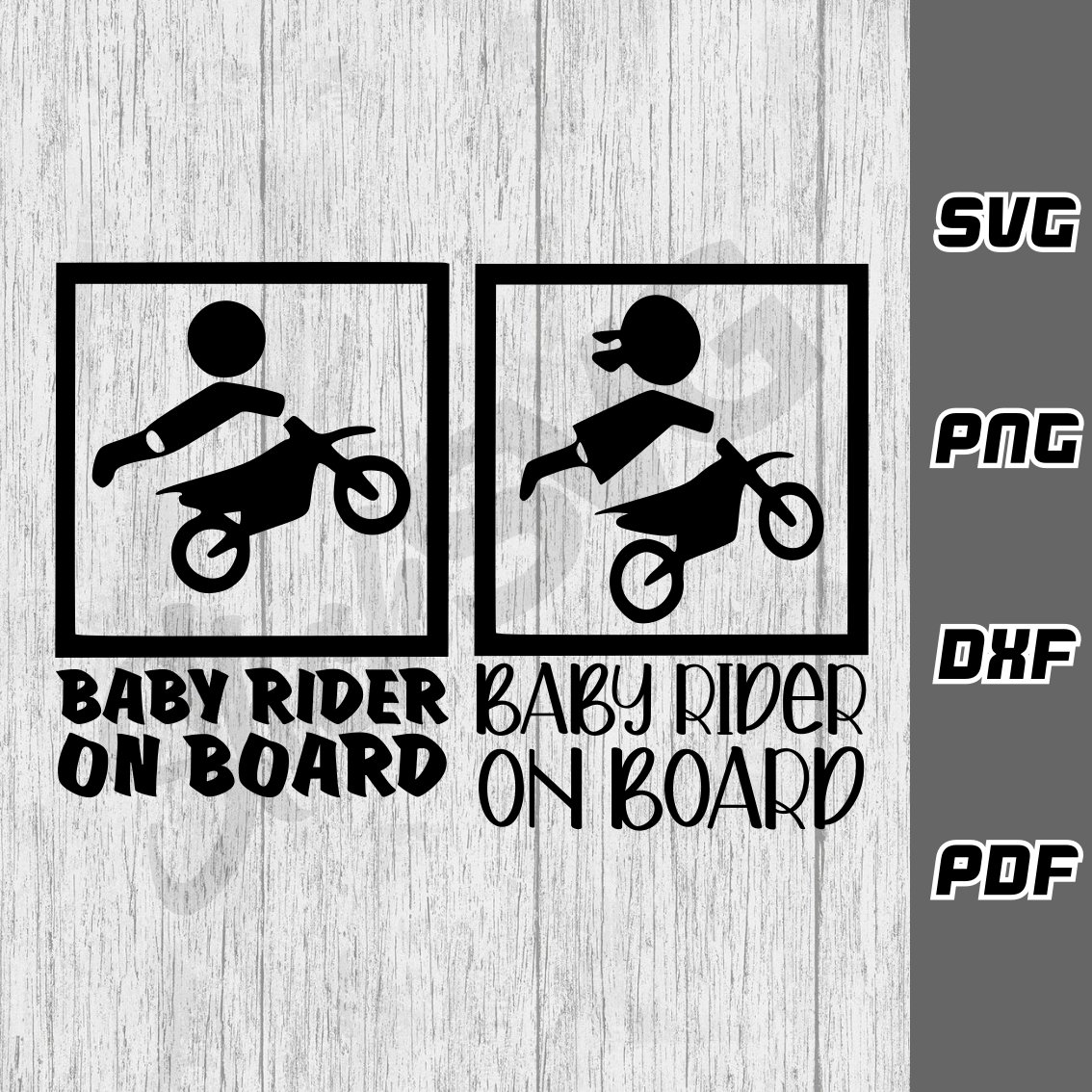 Baby Motocross Rider On Board Sign Vinyl Car Stickers Decal Accessories