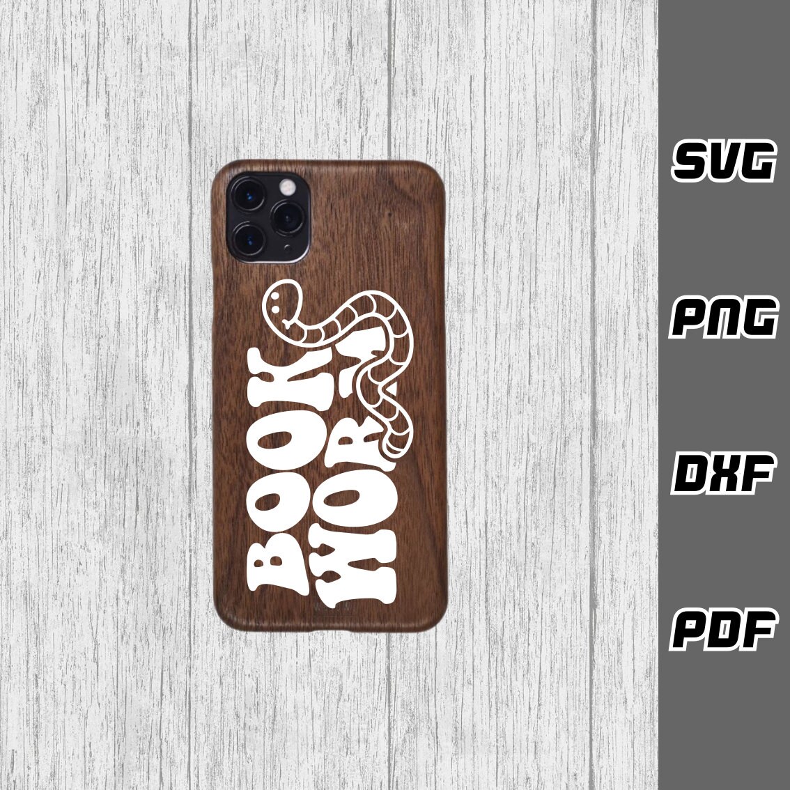 Bookworm SVG - Png - Pdf - Cricut Cut File - Book Lover Svg - Reading ...