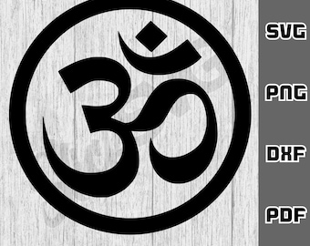 Om aum SVG - png - dxf - pdf - Archivo de corte Cricut - Archivos SVG - om SVG - meditación SVG - yoga SVG - Descarga digital - hinduismo SVG - sagrado